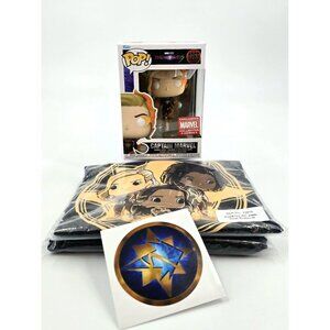 Funko Pop! Captain Marvel 1265 Marvel Collector Corps Exclusive Shirt & Sticker